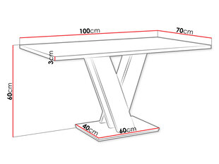 Стол HERKULEAN MINI-biały/бетон цена и информация | Кухонные и обеденные столы | kaup24.ee