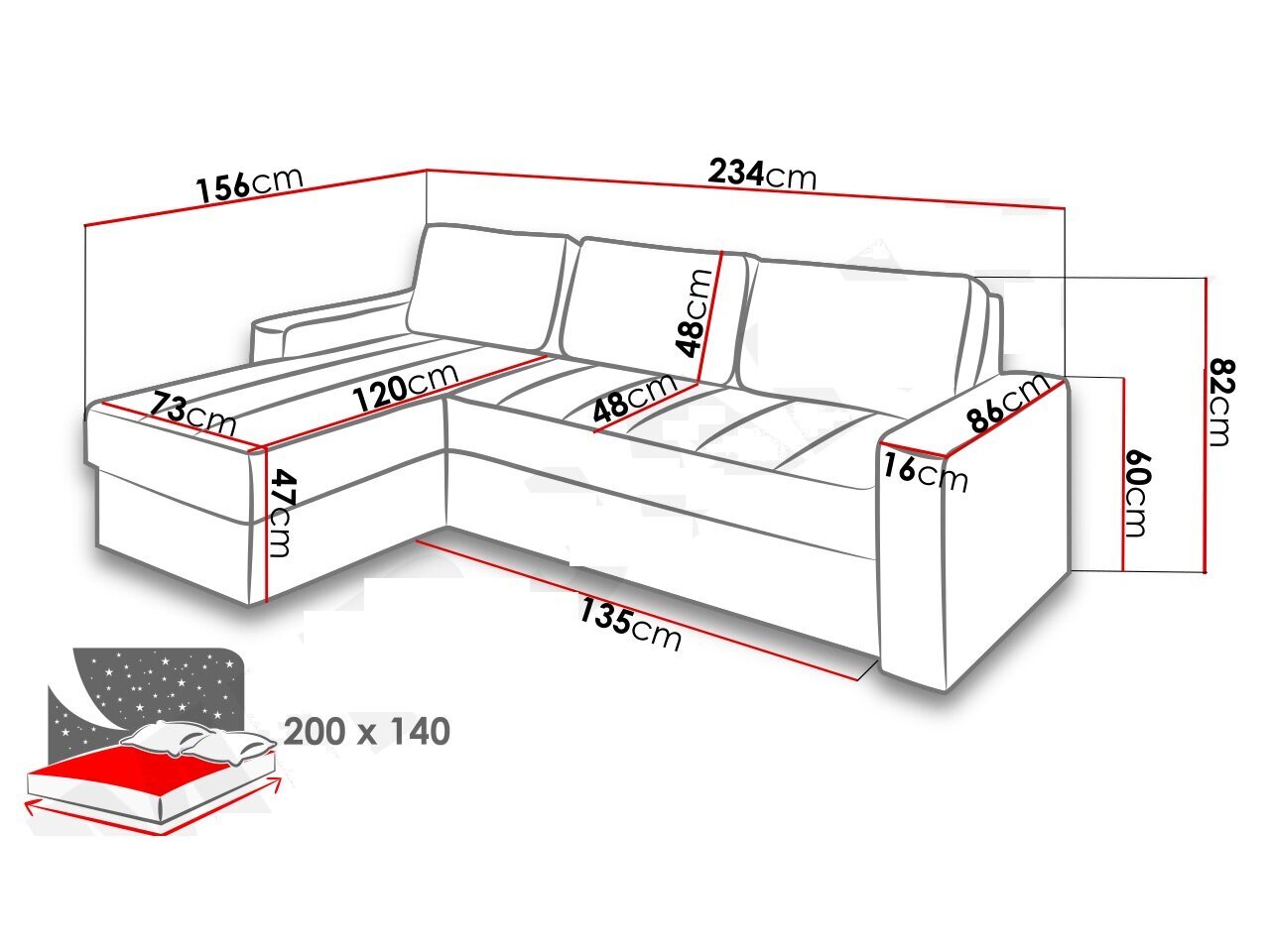 Nurgadiivan DECO-ekoskóra Soft 066 + Lux 02-Vasak hind ja info | Diivanid ja diivanvoodid | kaup24.ee