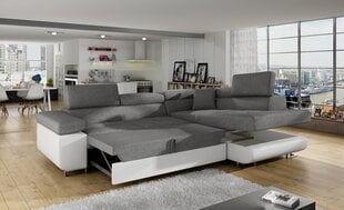 Угловой диван-кровать Anton-Right-Sawana 05 / Soft 17, белый цена и информация | Диваны | kaup24.ee