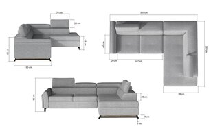 Угловой диван-кровать Cairo-Left-Berlin 03 цена и информация | Диваны | kaup24.ee