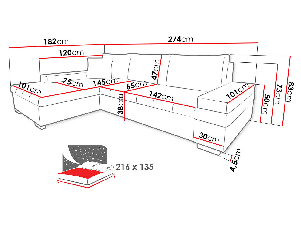 KANTON MINI-Lux 05 + Lux 06 hind ja info | Diivanid ja diivanvoodid | kaup24.ee