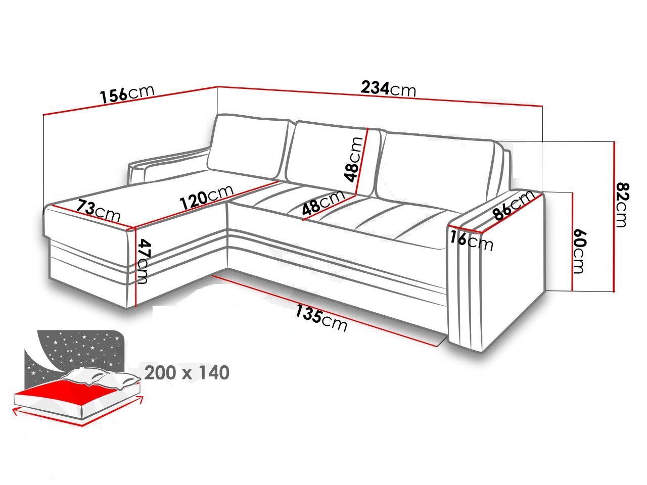 Nurgadiivanvoodi VIVUS-Lux 24 + Lux 12 hind ja info | Diivanid ja diivanvoodid | kaup24.ee