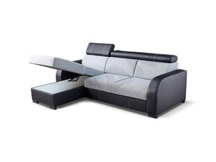 Угловой диван-кровать Markus-ekoskóra Soft 011 (czarna) + Sumatra 6 цена и информация | Диваны | kaup24.ee