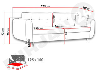 Diivanvoodi DYNAN III-endo 7708 hind ja info | Diivanid ja diivanvoodid | kaup24.ee