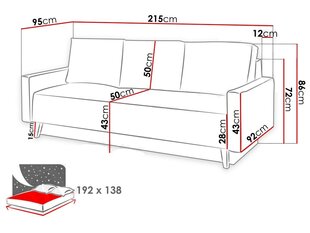 Diivanvoodi TEMERO-Gomez 12 + Lobox 05 hind ja info | Diivanid ja diivanvoodid | kaup24.ee