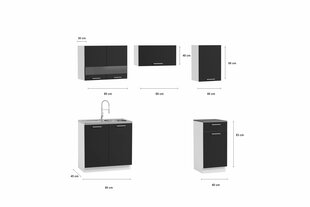 Köögikomplekt LUIZA III-sonoma + sonoma tabac hind ja info | Köögimööbli komplektid | kaup24.ee