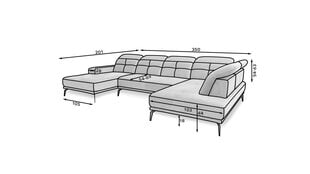 П-образный угловой диван E-Bretan-Nube 35-Right цена и информация | Диваны | kaup24.ee