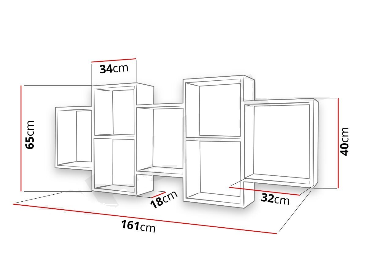 Seinariiul CYGNI 001-beton hind ja info | Riiulid | kaup24.ee