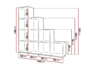 Riiul CYGNI 013- biały / biały (valge/valge) hind ja info | Riiulid | kaup24.ee