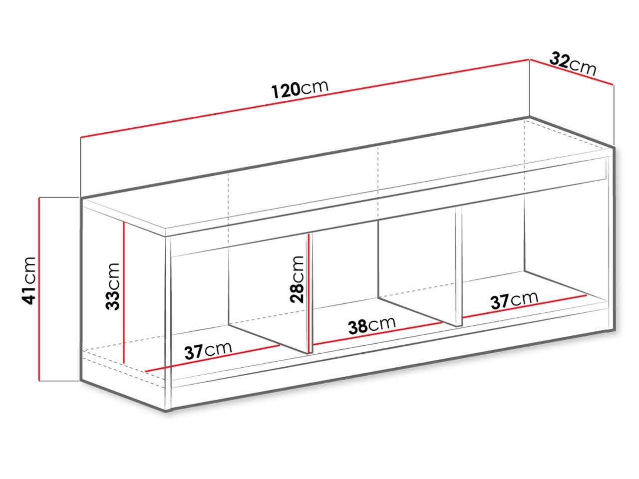 Riiul 120 RALIV RL10-biały / biały połysk hind ja info | Riiulid | kaup24.ee