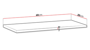 Riiul JOSHUA NEW PW3-czarny (must) hind ja info | Riiulid | kaup24.ee