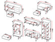 Mööblikomplekt MARINEZ I-czarny цена и информация | Sektsioonid | kaup24.ee