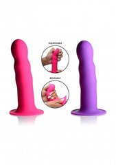 Фаллоимитатор Squeeze It Squeezable Wavy Dildo, розовый цена и информация | Фаллоимитаторы | kaup24.ee