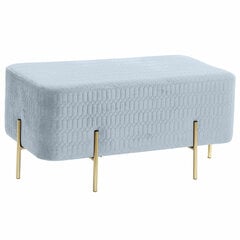 Taburet DKD Home Decor Kuldne Metall Polüester Taevasinine Käsn (91 x 46,5 x 42 cm) hind ja info | Kott-toolid, tumbad, järid | kaup24.ee