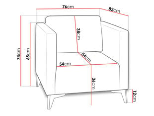 Tugitool DENIM 1-Solo 263-dab (tamm) hind ja info | Tugitoolid ja tugitoolvoodid | kaup24.ee