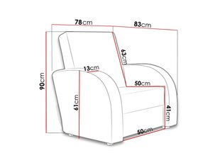 Кресло Perfect II эко-часы Soft 020 (графит) + Lux 24 цена и информация | Кресла в гостиную | kaup24.ee