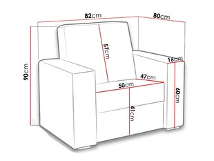 Tugitool PERFEKT LUX-ekoskóra Soft 011 (czarna) + Lux 05 hind ja info | Tugitoolid ja tugitoolvoodid | kaup24.ee