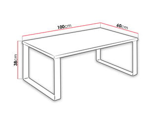 Kohvilaud SALSA-czarny / beton hind ja info | Diivanilauad | kaup24.ee