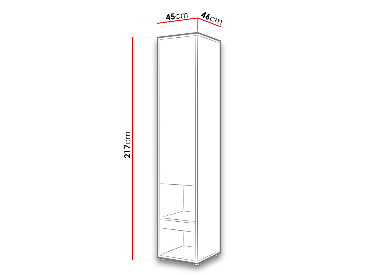 Lisakapp BED-CONCEPT BC-07-biały / biały połysk цена и информация | Elutoa väikesed kapid | kaup24.ee