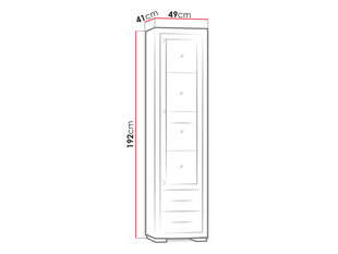 Vitriinkapp KELLY KL12-santana ciemna hind ja info | Vitriinkapid | kaup24.ee