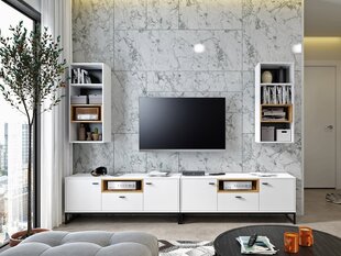 Комплект мебели OLIER IX-biały / biały + dąb artisan цена и информация | Шкафчики в гостиную | kaup24.ee