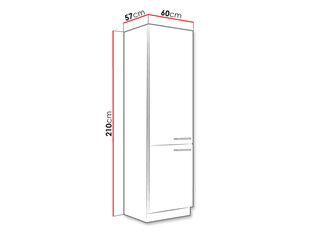 Köögikapp WOODLINE 60 LO-210 2F-dąb lancelot / matera hind ja info | Köögikapid | kaup24.ee