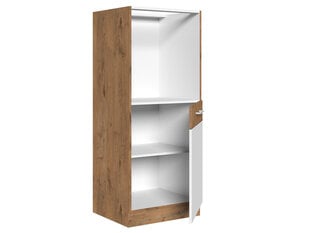 Köögikapp WOODLINE 60 DP-145 1F BB-dąb lancelot / biały połysk hind ja info | Köögikapid | kaup24.ee