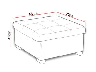 Tumba TONY väike-(ökonahk) ekoskóra Soft 011 (czarna) + Lux 06 hind ja info | Kott-toolid, tumbad, järid | kaup24.ee