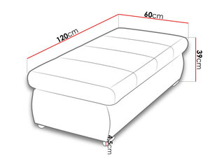 Тумба HERKULES large-ecoskóra Soft 011 (czarna) + Lux 05 цена и информация | Кресла-мешки и пуфы | kaup24.ee