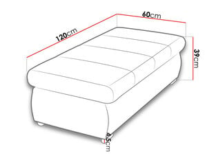 Тумба HERKULES large-ecoskóra Soft 011 (czarna) + Boss 12 цена и информация | Кресла-мешки и пуфы | kaup24.ee