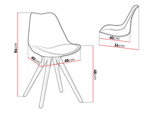 Комплект стульев LUMINELKO-черный / натуральный цена и информация | Кресла в гостиную | kaup24.ee