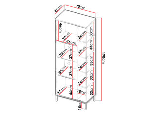 Vitriinkapp MARINEZ MR07-hikora naturalna hind ja info | Vitriinkapid | kaup24.ee