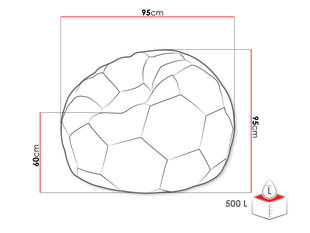 Kott-tool SYLWIN 500L-ekoskora czarna + ekoskora biala hind ja info | Kott-toolid, tumbad, järid | kaup24.ee