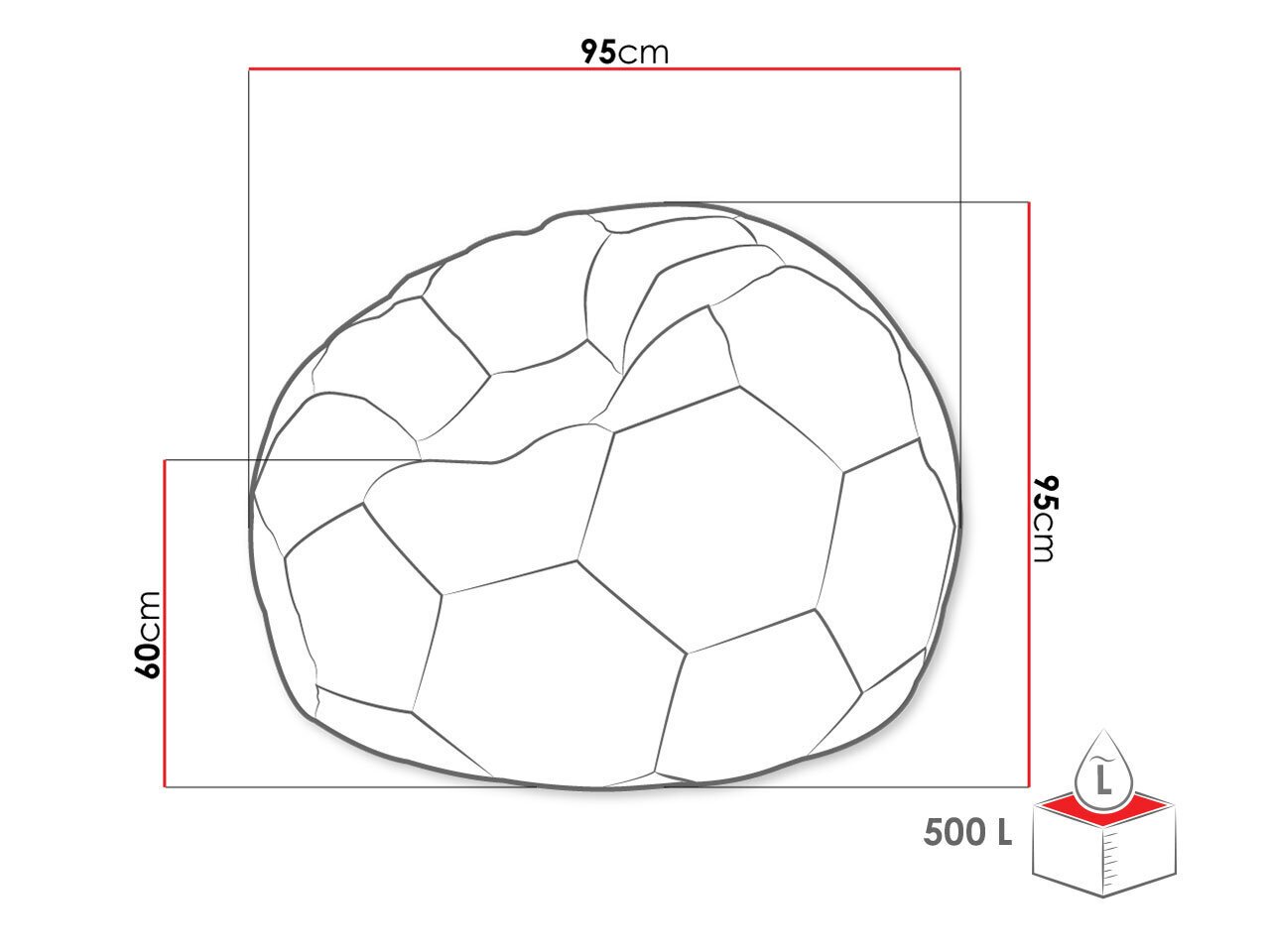 Kott-tool SYLWIN 500L-ekoskora czarna + ekoskora czerwona цена и информация | Kott-toolid, tumbad, järid | kaup24.ee