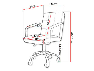 Офисный стул ARCHIE 629-1-белый цена и информация | Кресла в гостиную | kaup24.ee
