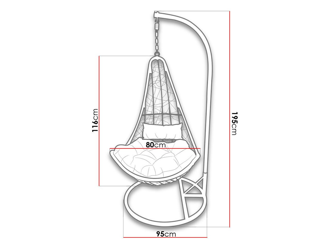 Ripptool RED-czarny / kremowy hind ja info | Aiamööbli komplektid | kaup24.ee