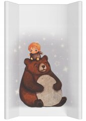 Mähkimislaud Bobasa Bear&Boy, valge 47 x 70 cm hind ja info | Mähkimislinad | kaup24.ee