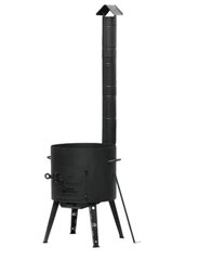 Очаг с трубой для казана Davr Metall д-43 см, черный цена и информация | Мангалы | kaup24.ee