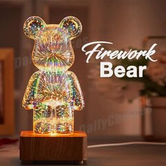 3D светодиодная настольная лампа Bear Happy People цена и информация | Детские светильники | kaup24.ee