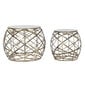 2 Väikese Laua Komplekt DKD Home Decor Kristall Must Kuldne Metall Kaasaegne (60 x 60 x 45 cm) (2 pcs) цена и информация | Diivanilauad | kaup24.ee