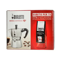 Bialetti Set Moka Express 3tz + Кофе Perfetto Moka Classico 250г цена и информация | Чайники, кофейники | kaup24.ee