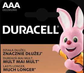 Baterijas Duracell AAA LR03 4pack цена и информация | Батарейки | kaup24.ee