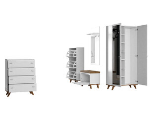 Комплект мебели для прихожей Tunbergia I-biały / dąb craft złoty + Basic 17 цена и информация | Комплекты в прихожую | kaup24.ee