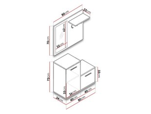 Nagi PANAMA-biały (valge) hind ja info | Esikukapid | kaup24.ee