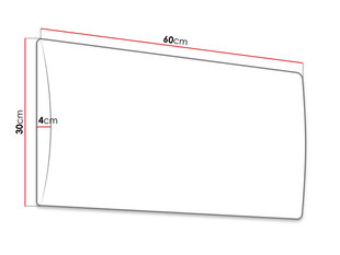 Pehme seinapaneel Pag 60x30-ekoskóra Soft 011 (czarna) hind ja info | Nurgadiivanid ja nurgadiivanvoodid | kaup24.ee