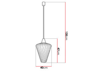 Laelamp Wave Black L 8856-must hind ja info | Rippvalgustid | kaup24.ee