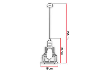 Laelamp Workshop 6336-must hind ja info | Rippvalgustid | kaup24.ee