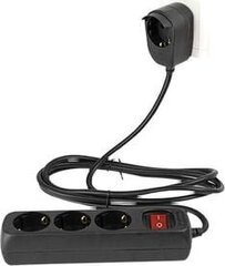 REV pikendusjuhe power strip 3+1-fach 2m + switch must hind ja info | Pikendusjuhtmed, kaablid | kaup24.ee