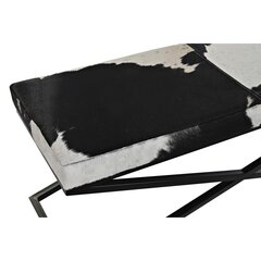 Foot-of-bed Bench DKD Home Decor Чёрный Бежевый Металл Коричневый Кожа Белый Колониальный (120 x 40 x 50 cm) цена и информация | Кресла-мешки и пуфы | kaup24.ee