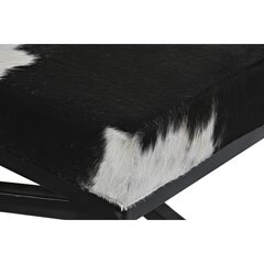 Foot-of-bed Bench DKD Home Decor Чёрный Бежевый Металл Коричневый Кожа Белый Колониальный (120 x 40 x 50 cm) цена и информация | Кресла-мешки и пуфы | kaup24.ee